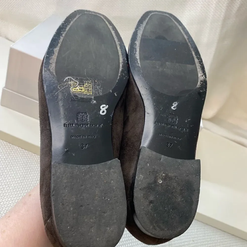 Bruno Magli brown suede loafers made in Italy size 37 or 7 - Picture 7 of 12